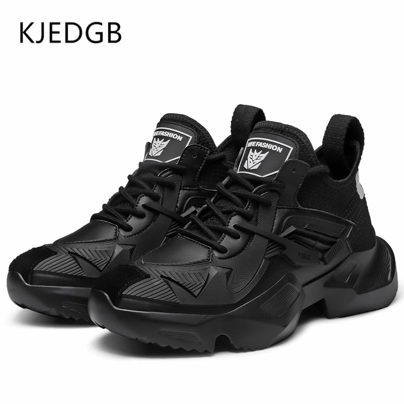 Новые мужские повседневные кроссовки KJEDGB высокие на платформе для весны и осени