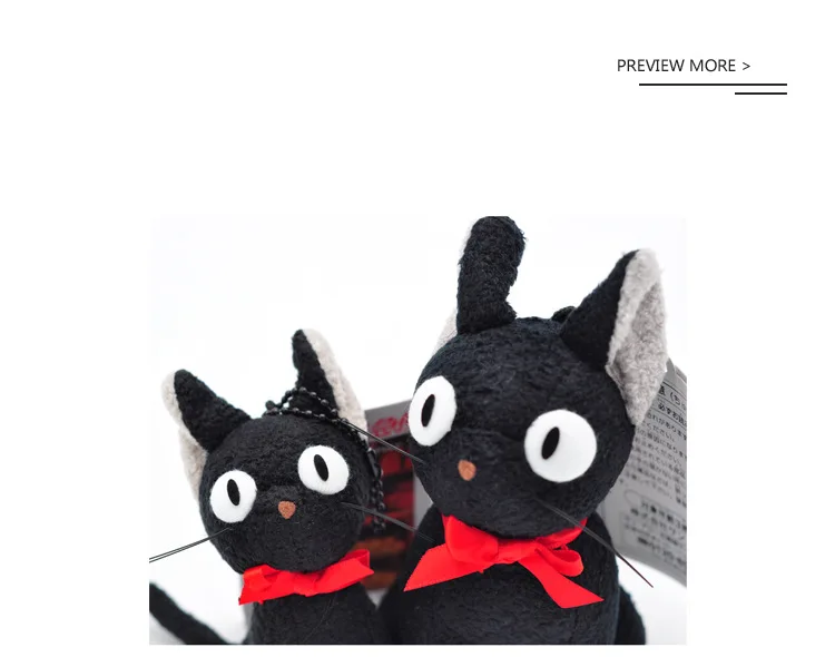 Студия Ghibli Hayao Miyazaki Kiki службы доставки черный JiJi плюшевая кавайная Игрушка Черный кот Кики мягкая игрушка сумка для ключей подвеска