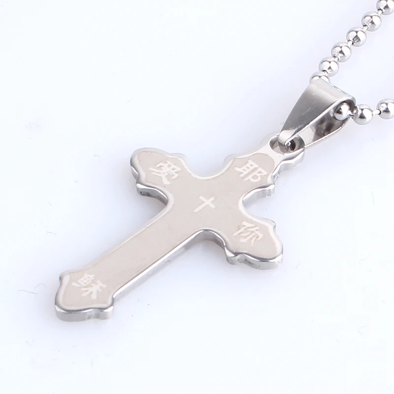 Серебряный маленький крест из нержавеющей стали 316L подвесные бусины для