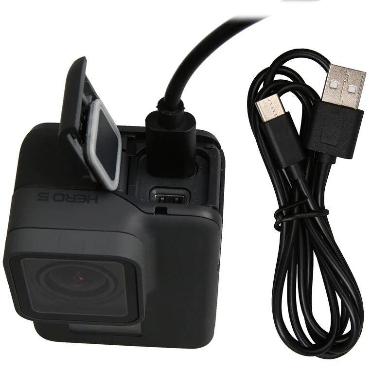 Gopro Hero 5, 6, 7, аксессуары, черная камера, зарядка, Usb кабель, линия передачи данных, синхронизация для Gopro Hero5, 6, 7, 8, спортивная экшн-камера
