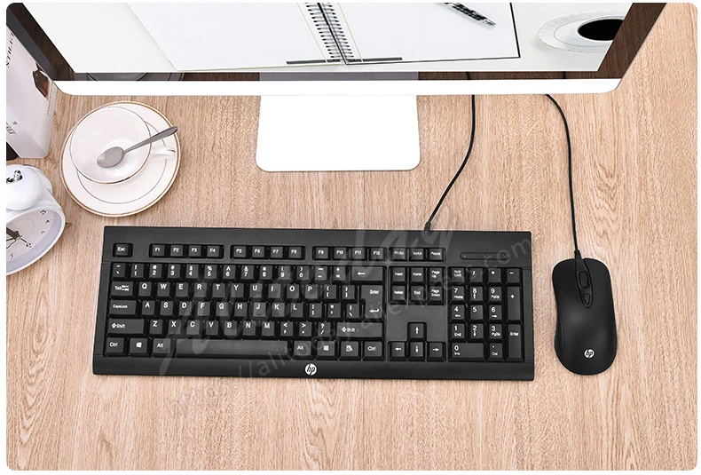 Hp KM100 Проводная клавиатура мышь комбинированная английская клавиатура Lap Top Gamer Оптическая Эргономика