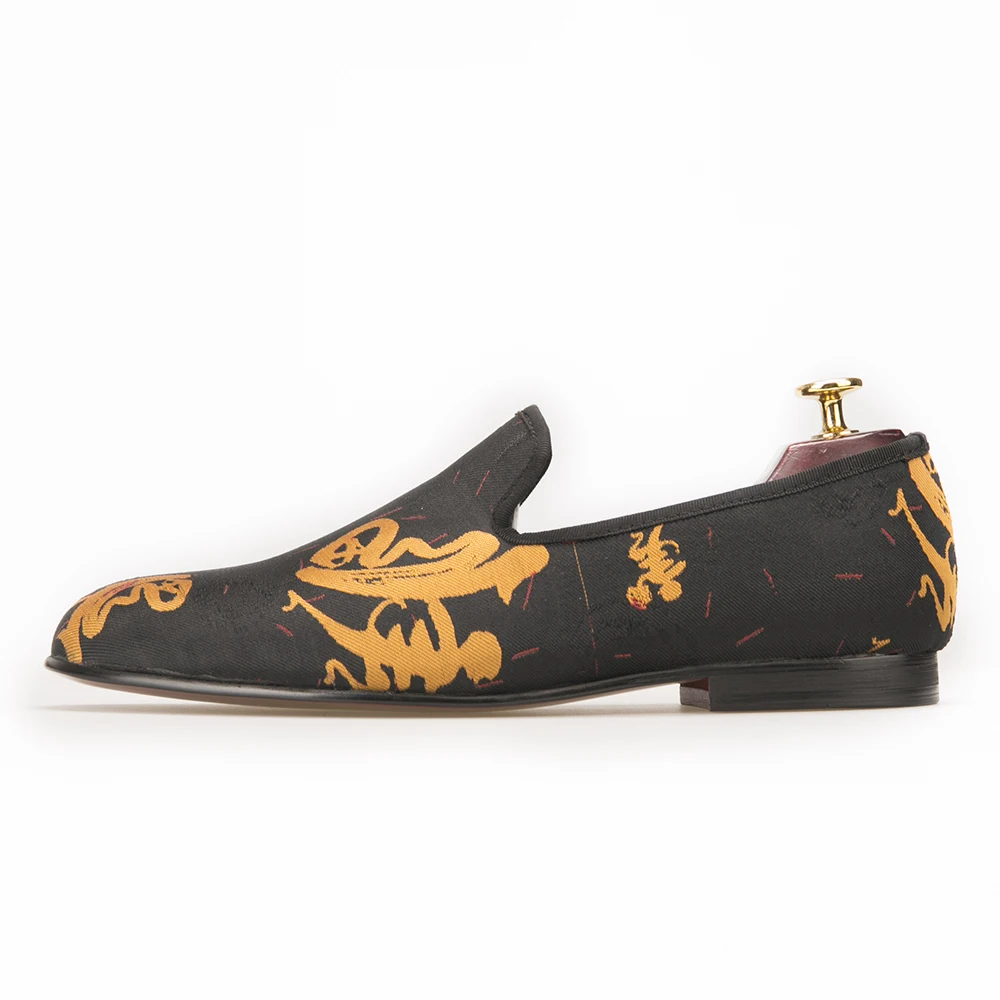 Piergitar new style Handmade Men Abstract paintings shoes Fashion smoking slippers Prom and Banquet men loafers men's flats | Обувь
