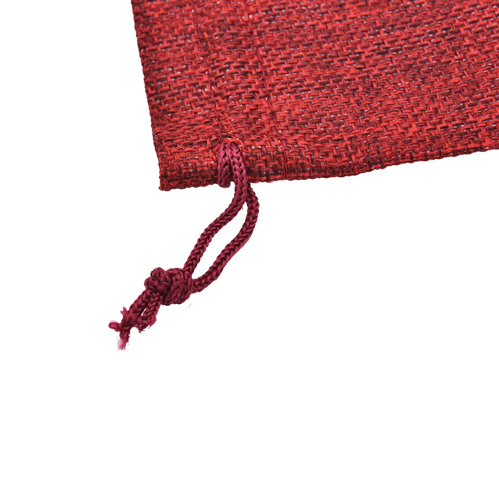 10 шт./лот Мини холщовый Мешочек льняной Конопляный шнурок маленький подарок