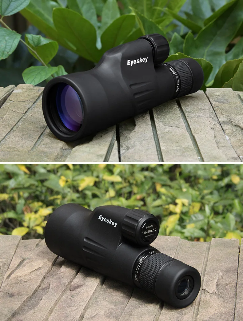 Монокулярный телескоп Eyeskey 10-30x50 с увеличением, мощный, многослойный, BAK4 призма, водонепроницаемый бинокль, Зрительная труба