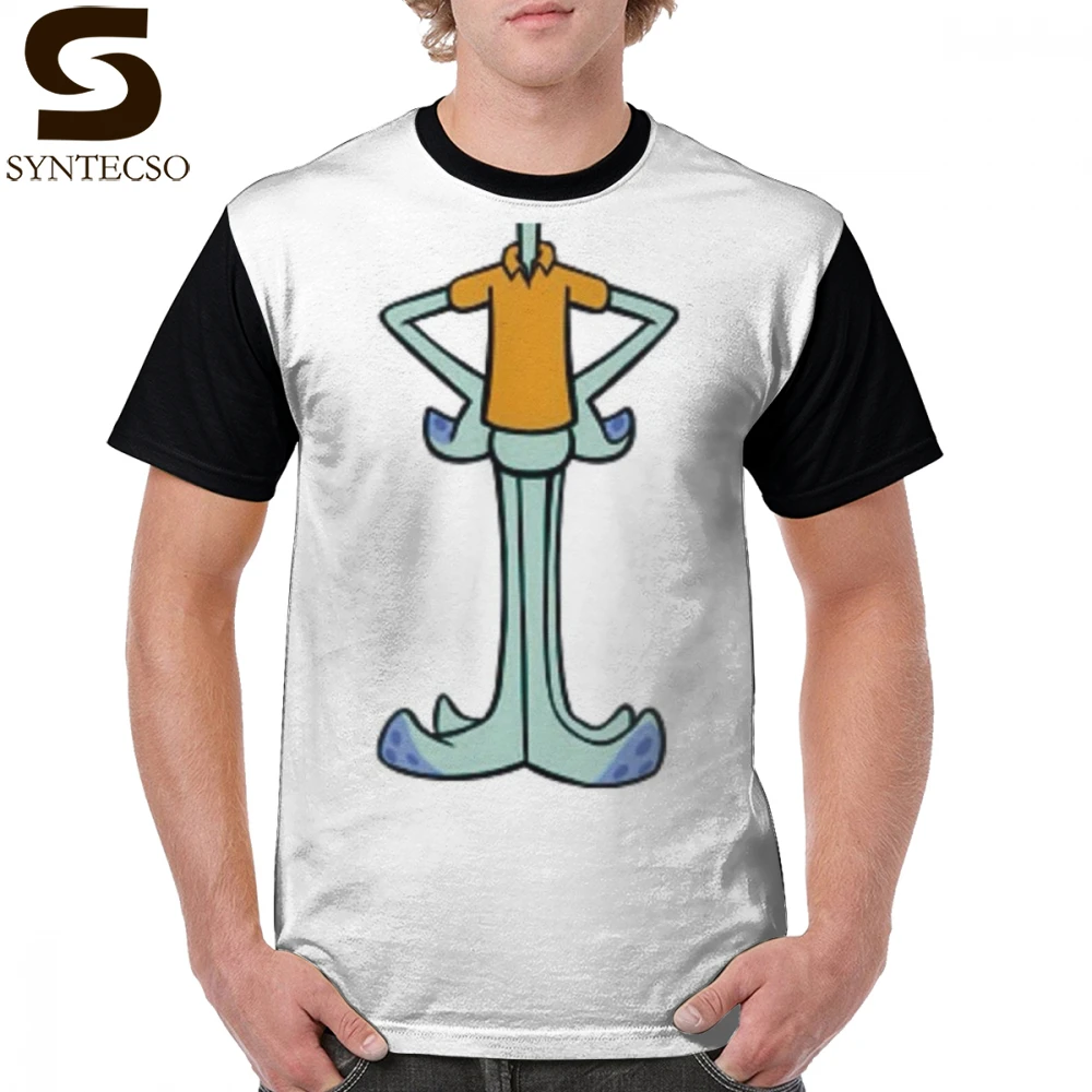 

Squidward T Shirt Squidward Tentacles Body No Head T-Shirt Man 100 Polyester Graphic Tee Shirt Short Sleeve Cute Oversize Tshirt