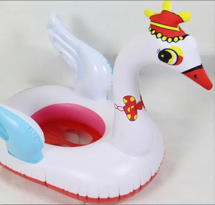 Водная площадка летний веселый остров пляжный картон Белый лебедь с короной