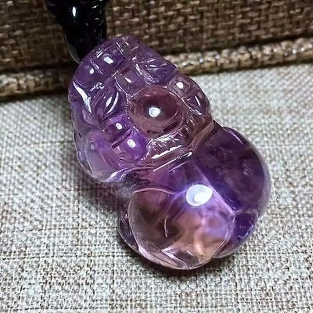 Genuine Natural Ametrine Gemstone Pi Xiu Shape Woman Pendant AAAAA 48x28x19mm For Lady Man Power Healing Stone | Украшения и
