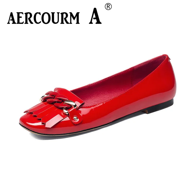 обувь женская балетки женские из натуральной кожи Aercourm a/весна Для женщин Пояса