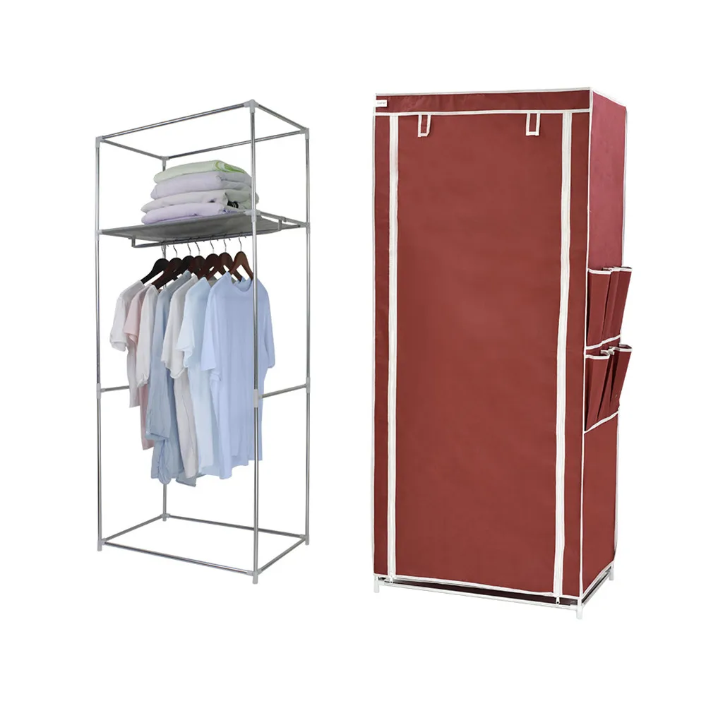 Finether нетканый шкаф с боковыми карманами портативный для одежды органайзер