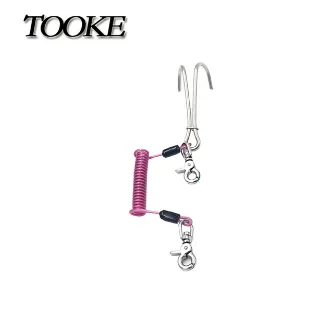 TG753-Pink Крючок для дайвинга, двойной рифовый крюк с спиральной катушкой, ремешок из нержавеющей стали для ныряния под водой - Цвет: TG753-Pink