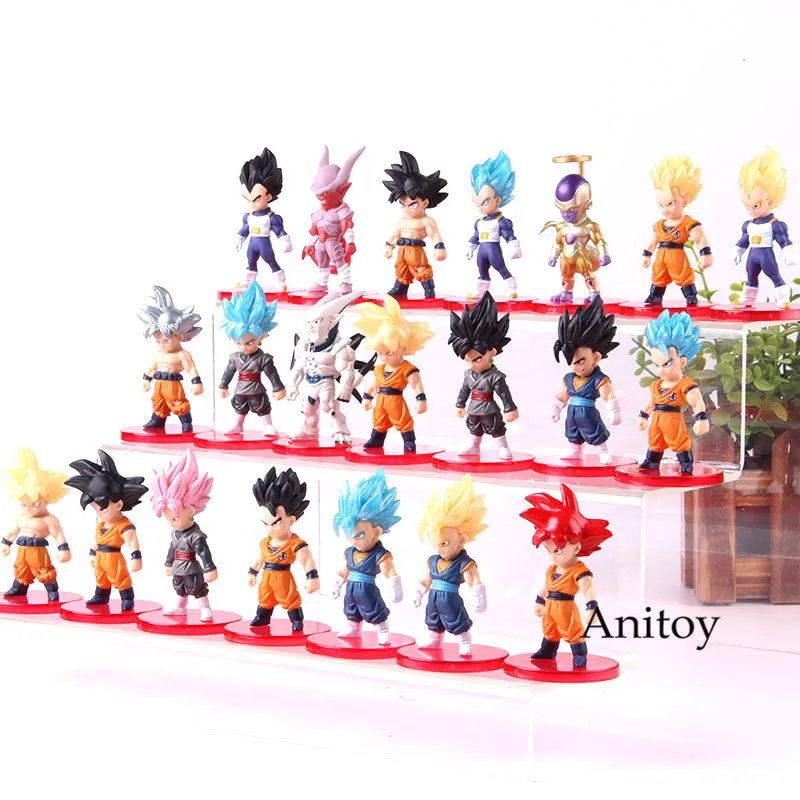 Dragon Ball Z Сон Гоку аниме Рисунок с изображением Сон Гоку, Вегета Фриза Vegetto фигурку ПВХ Коллекционная модель игрушки 21 шт./компл
