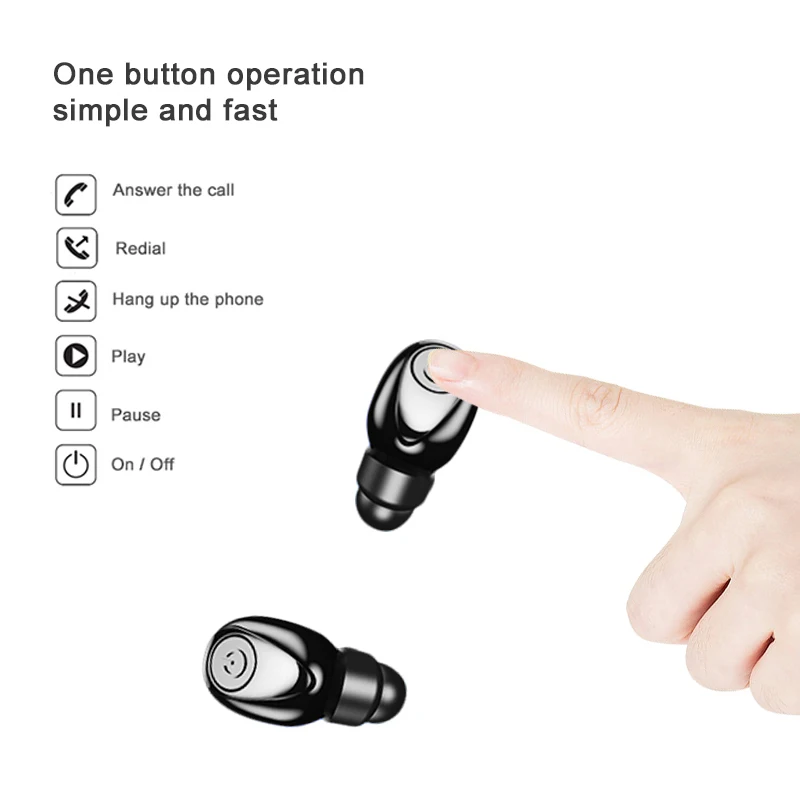 Наушники вкладыши TWS с Беспроводной наушники V5.0 Bluetooth стерео капельки 3000 мАч