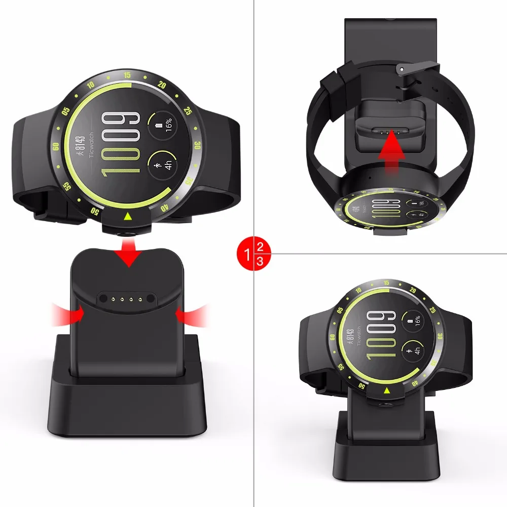 Charge Stand For Ticwatch Replacement Charger Charging Cradle Dock Adapter Holder Compatible for E/Ticwatch S | Электроника