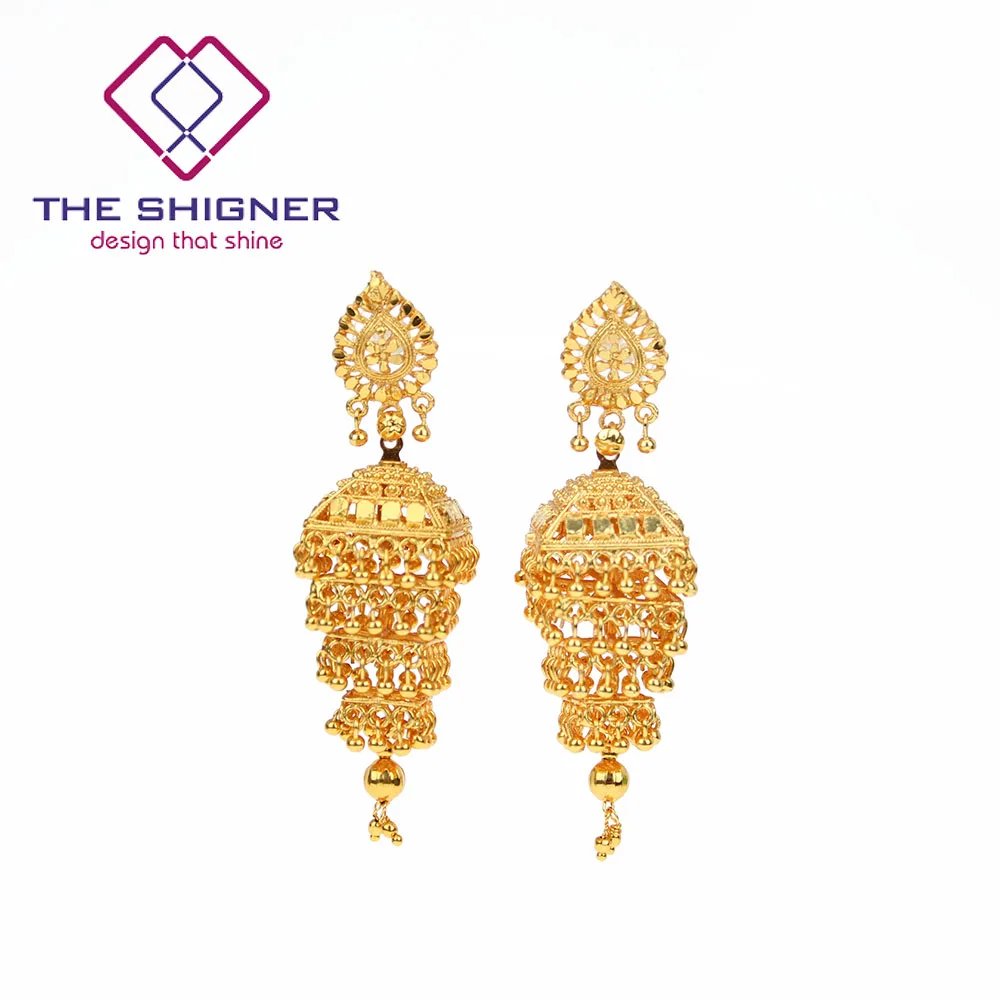 Античный этнический Индийский Золотой Серебряный цвет окисленный Jhumka Jhumki серьги