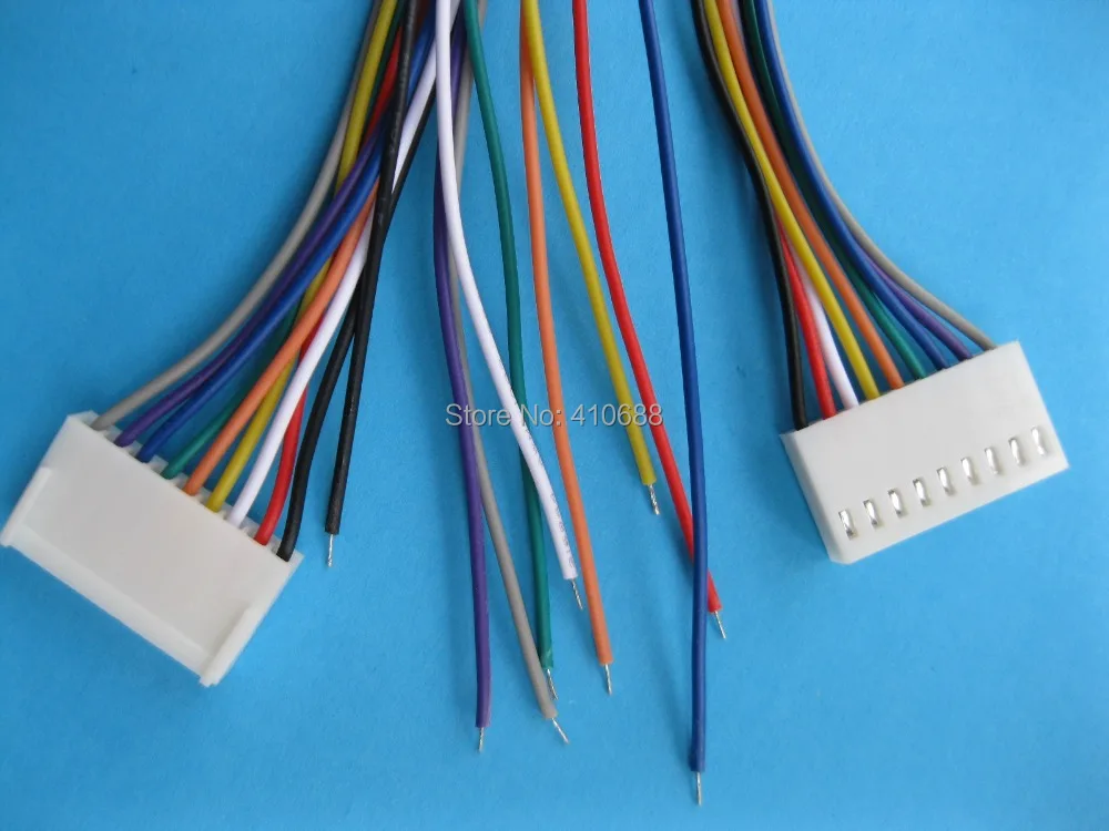100 шт. 2510 шаг 2 54 мм 9-контактный Гнездовой разъем с 26AWG 300 соединительный кабель |