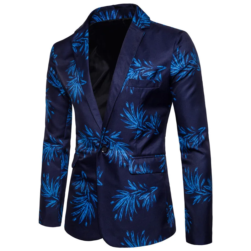 

2019 New Men's Fashion Wedding Dress Boutique Blazer Groom Formal Business Casual high-grade Blazer dropshipping print top Coat