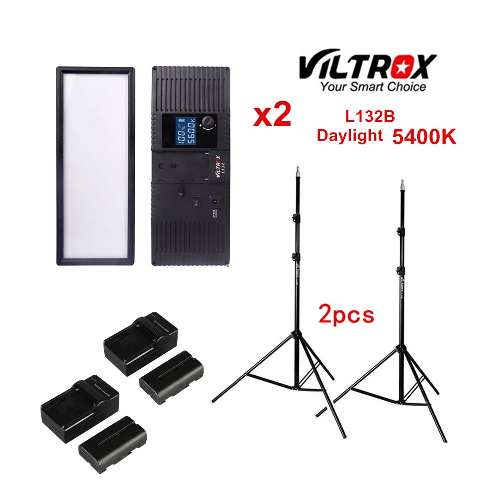Viltrox L132B Диммируемый светодиодный светильник для видеосъемки 5400K студийный +