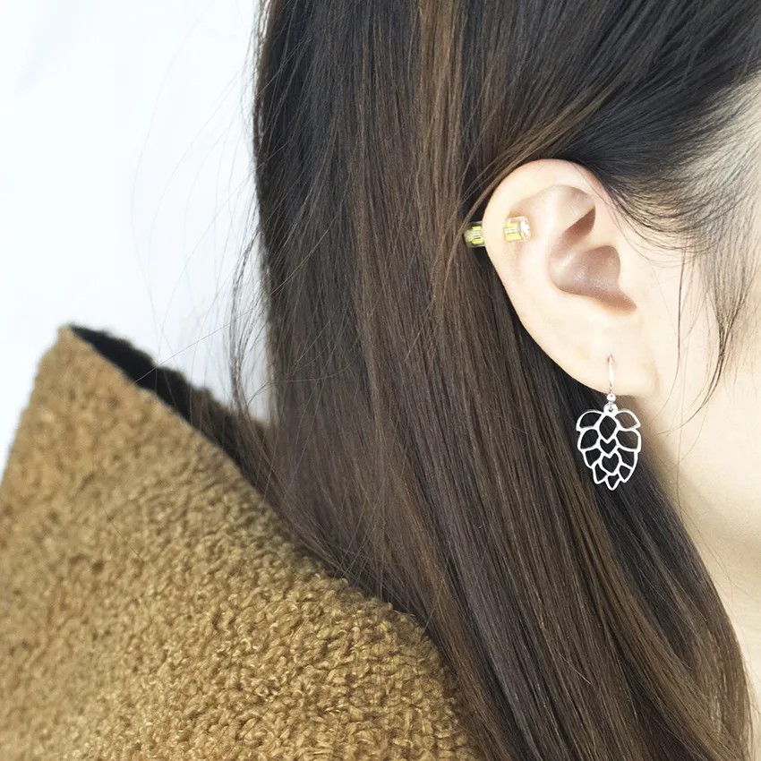 10pcs/lot Stainless Steel Minimalism Hollow Flower Stud Earrings Silver Color Exquisite Plant For Women Bridal Wedding Jewelry | Украшения