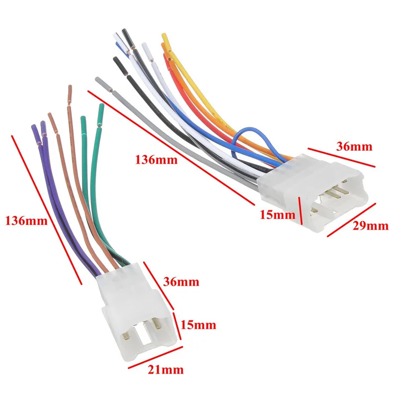 Автомагнитола 2 Din с креплением на раму стерео CD плеер проводом адаптер для