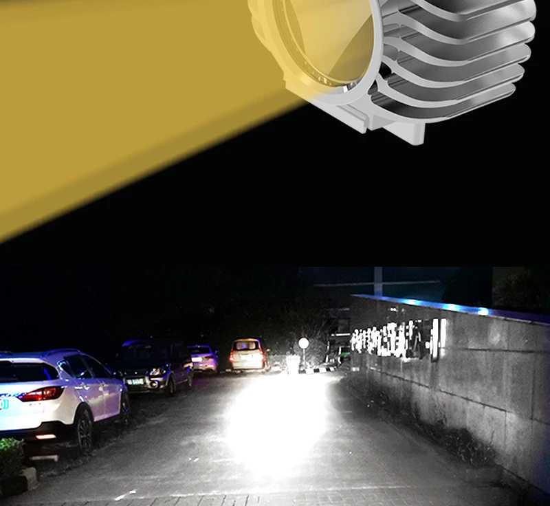 CNSUNNYLIGHT 2 шт. светодиодный фонарь для мотоцикла 3000K 4300K 6000K светодиодный прожектор для мотоцикла аксессуары точечные Фары Водонепроницаемый