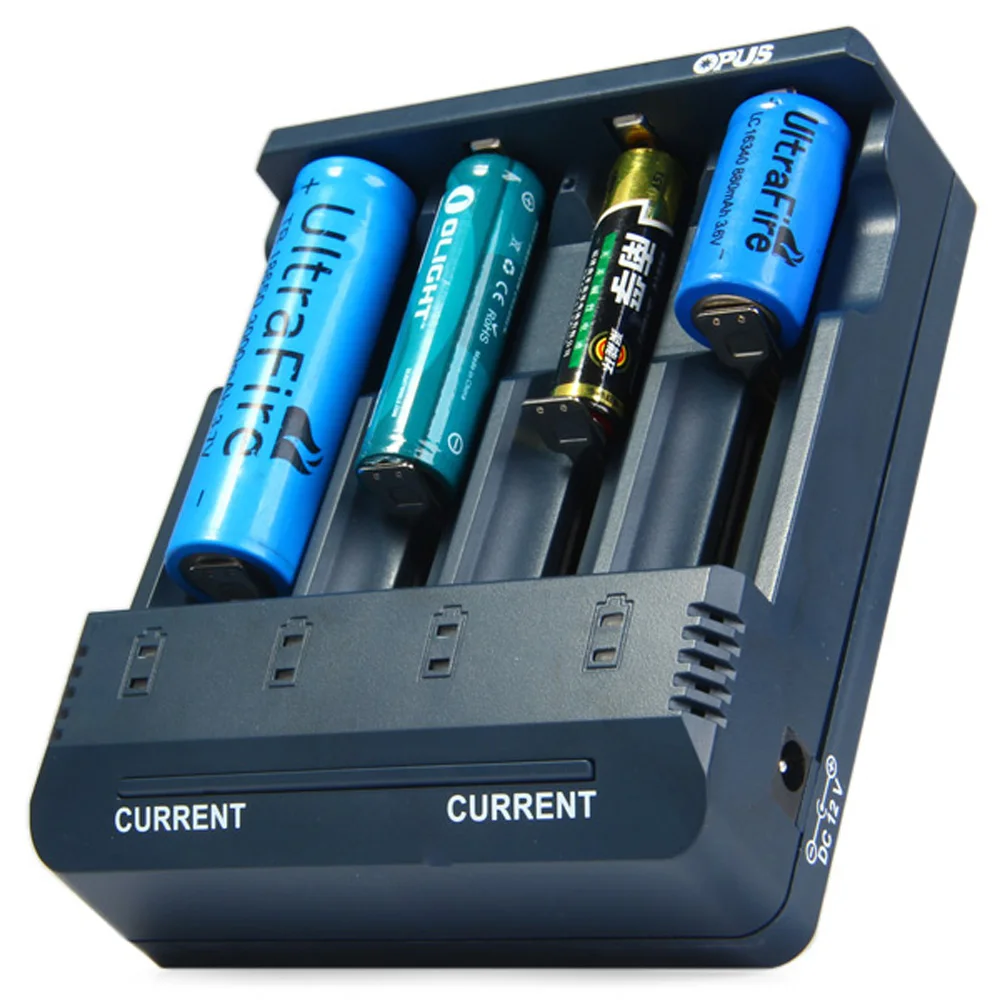 Opus BT C1000 зарядное устройство цифровой 4 слота Li Ion NiCd NiMh Зарядное для AA AAA 18650 17670 18490