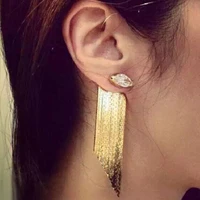 hotsale fashion gold long metal tassel earrings drop earring quality earrings for women