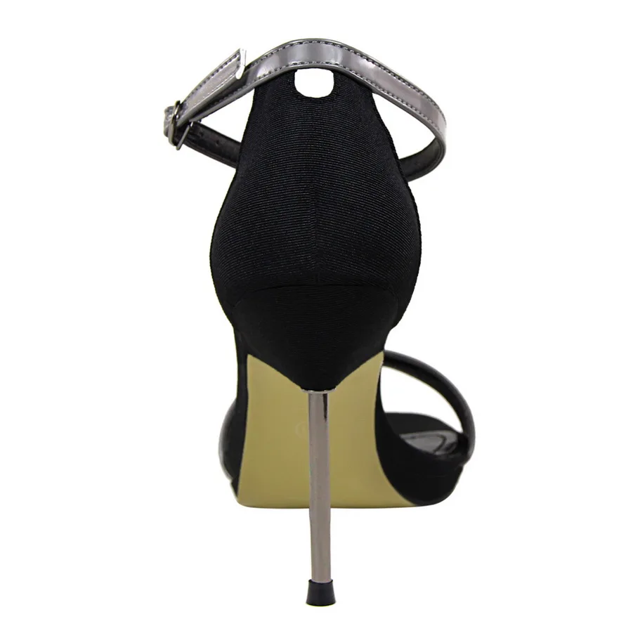 BIGTREE Summer Concise Thin Heels Sandals Women PU Leather Flock Fashion Buckle High Shoes Open Toe Women's Dress | Обувь
