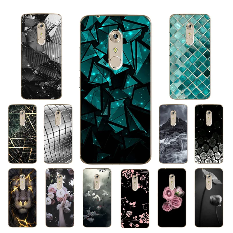 for ZTE Axon 7 A2017 Cases Soft Silicone Triangle Printing 5.5 inch Back Clear Cover Ultra Thin TPU Phone Case |