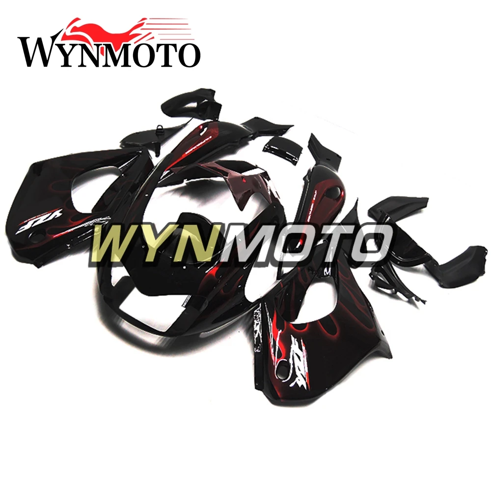 

Полный комплект обтекателей для Yamaha YZF1000R Thunderace 97-07 1997-2007 года ABS пластмассовый корпус комплекты обложки рамки черный красный пламя Новинка