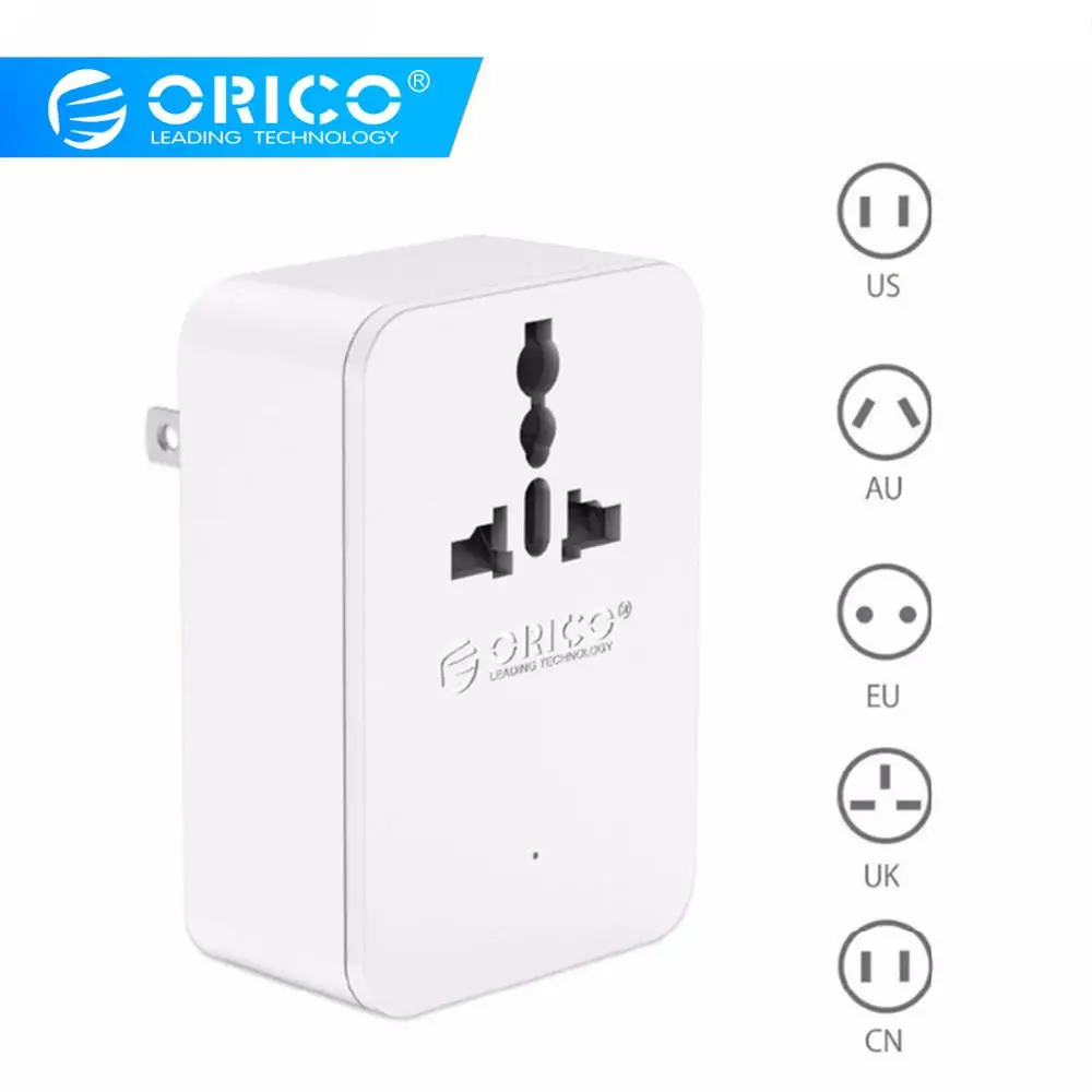 ORICO Универсальный адаптер с разъемом питания для путешествий с 4 USB 1 AC 20W мульти-розеткой для путешествий для iphone huawei