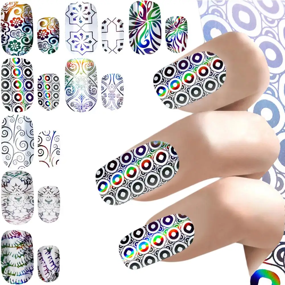 1 шт для УФ гель лак ногтей наклейки из фольги лазерная бумага Дизайн мода