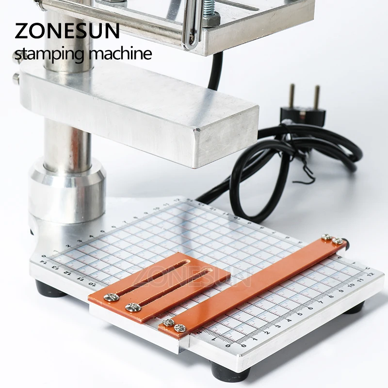 ZONESUN машина для горячего тиснения фольгой ручная Бронзирующая машина с рабочим столом для ПВХ карты кожи и бумажный кошелек мешок