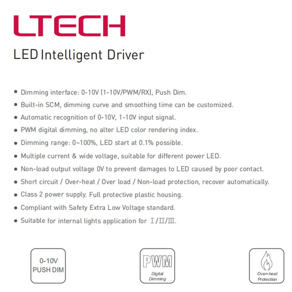 LTECH драйвер светодиодной ленты адаптер питания 0/1-10 в 36 Вт AD-36-200-1200-E1A1 светодиодный