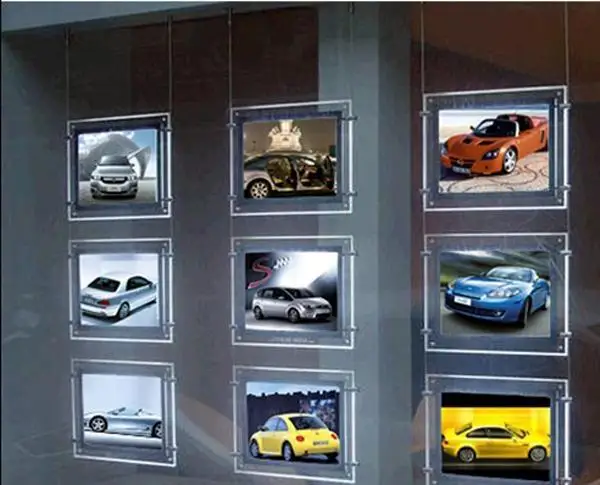 10 шт. светодиодный дисплей для окна акриловые наборы кабелей световой короб А3