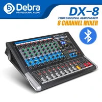 debra audio dx 8 8 channel audio mixer dj controller sound board with 24 dsp effect usb bluetooth for dj recording studio