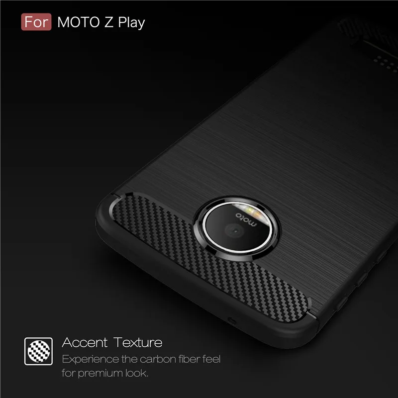 Тонкий чехол из углеродного волокна для Motorola Moto Z Play XT1635, чехол для Motorola Moto G5 G5S G6 Plus G7 Play E4 E5