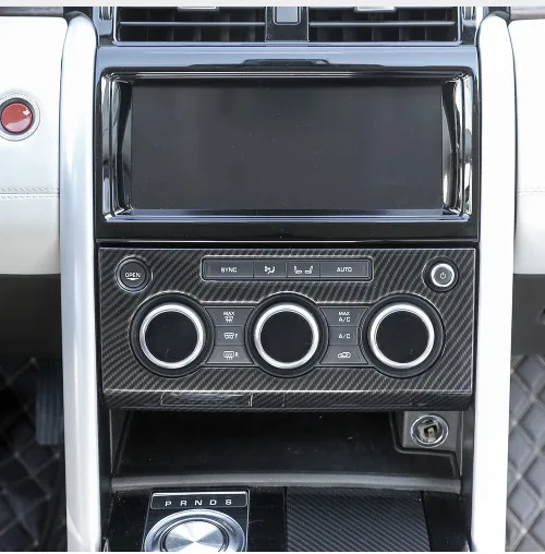 

Carbon Fiber ABS Chrome Interior Center Console Panel Cover Trim For Land Rover Discovery 5 LR5 2017 - 2018 Car-styling