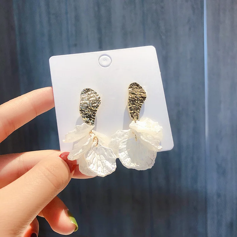 2019 New Korea Style Fairy Earrings Imitation Shell Flower Drop for Girl Women Fashion Jewelry | Украшения и аксессуары
