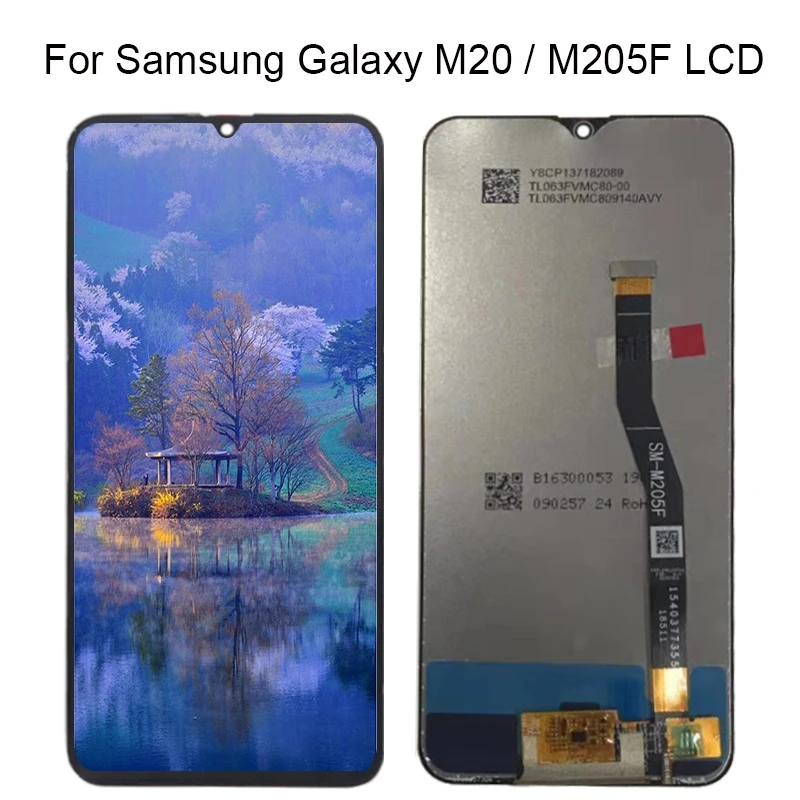 100% протестирован для Samsung Galaxy M20 2019 Φ M205F ЖК дисплей сенсорный экран дигитайзер в