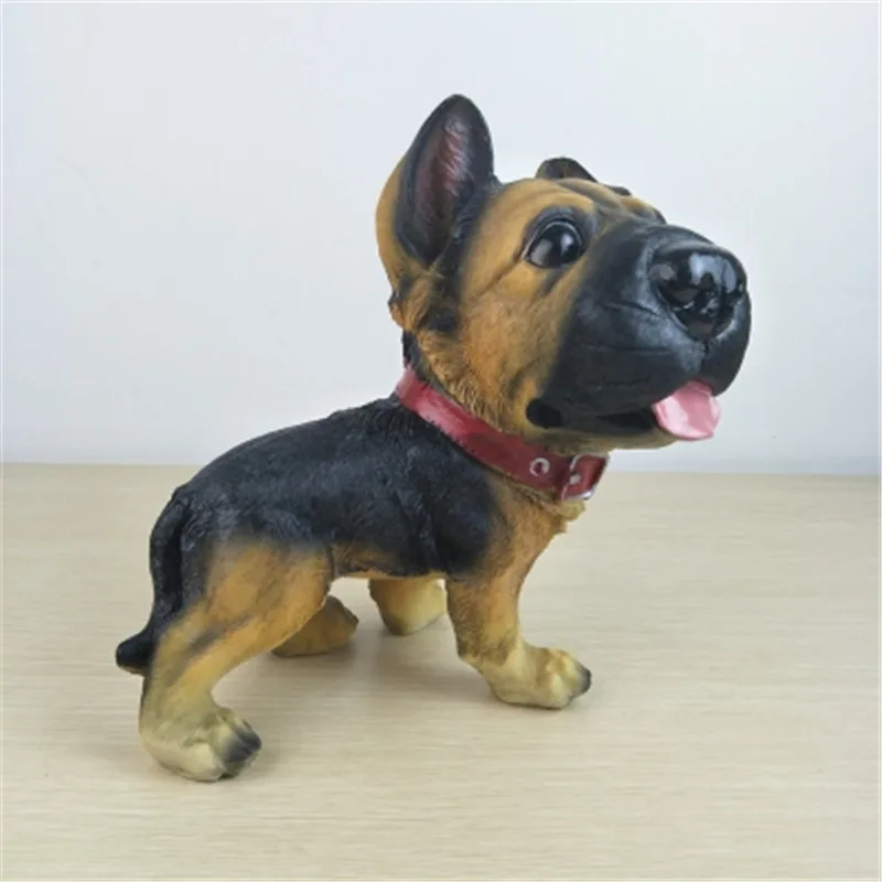 German Shepherd Dog Милый щенок статуя моделирование животных собака мопс/Бигль/Шиба ину/немецкая овчарка творческий домашний декор смола фигурка игрушка - Цвет: German Shepherd Dog