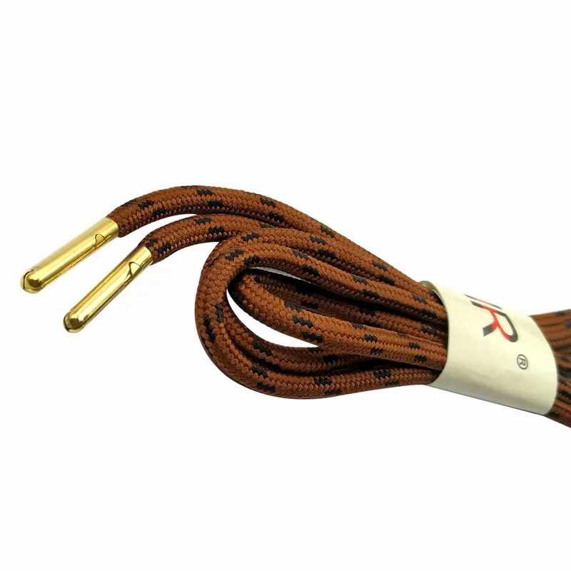 JUPHAIR спортивные круглые шнурки с металлической головкой, подходят для всех видов спорта, беговые кроссовки, шнурки для обуви, волнистые полосатые полиэфирные шнурки