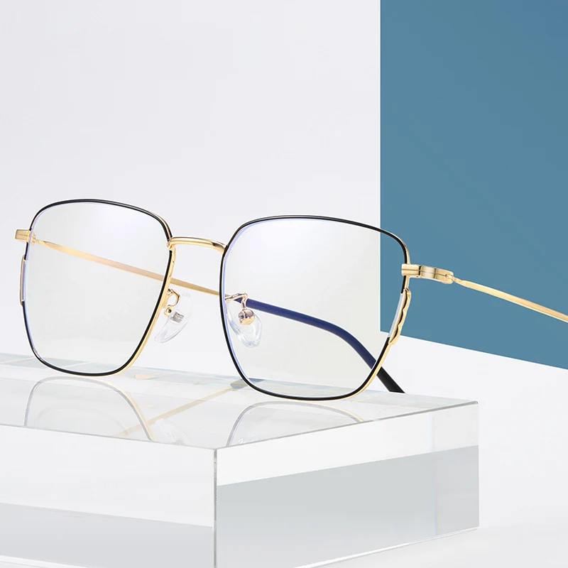 Металлические очки с блокировкой синего света для мужчин и женщин защитой от