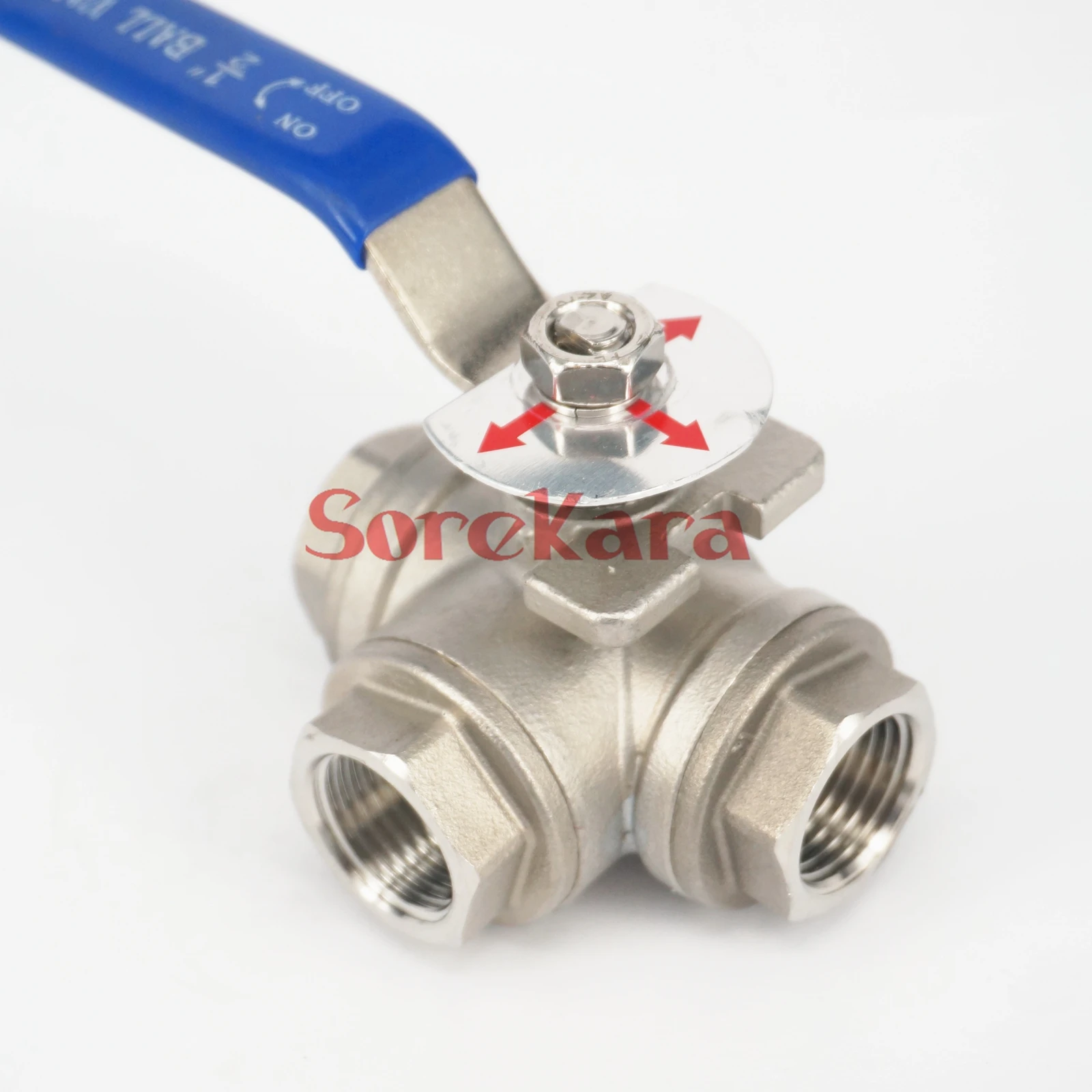 DN15 1/2 &quotBSP Женская резьба 304 нержавеющая сталь 3-ходовой Т-порт шаровой клапан