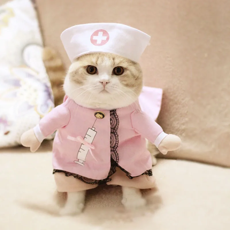 Забавный костюм кошки на Хэллоуин Одежда для домашних питомцев кошек и собак