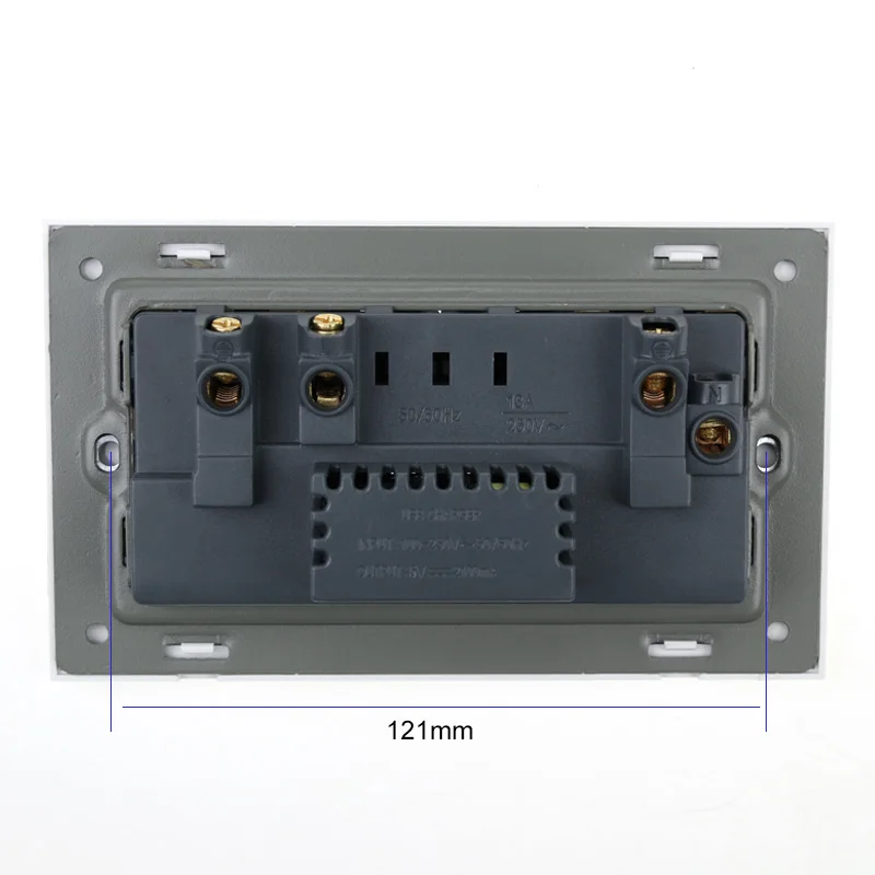 Высокое качество двухрядный двойной 3 отверстия британская импортная розетка с