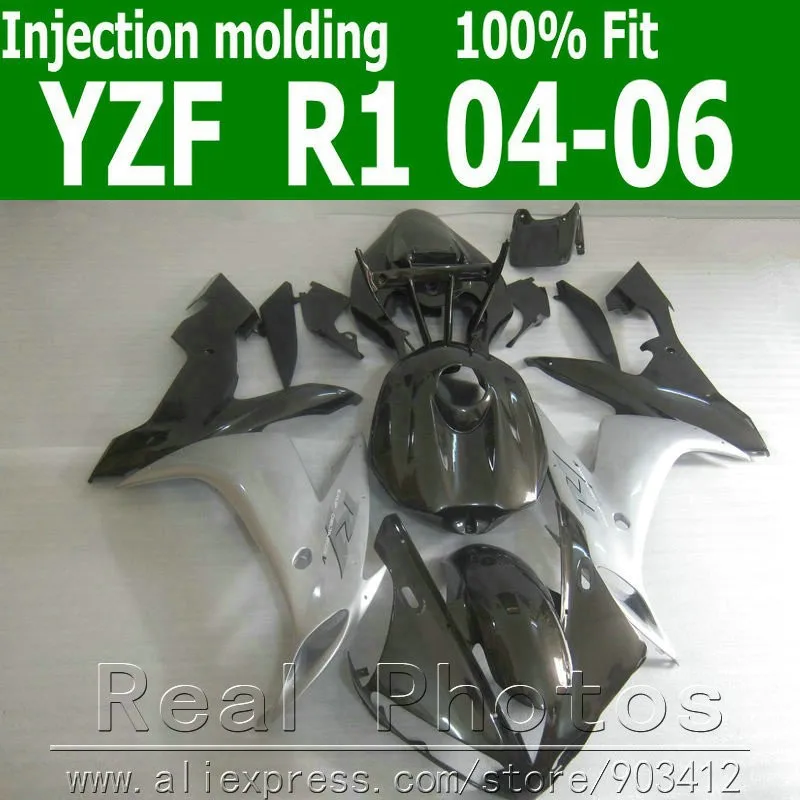 Набор обтекателей для YAMAHA R1 2004 2005 2006 красный белый черный корпус литья под