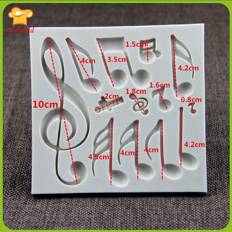 

Sugar Cake Silicone Mold Dense Pez Shape Mold Size Musical Symbol Note