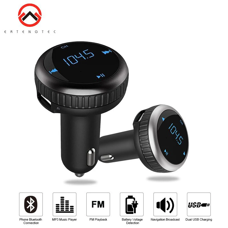 Bluetooth FM transmitter Car Smart Locator Finder AUTO Music Player Handfree 2.1A Dual USB Charger Support TF card|Автомобильный