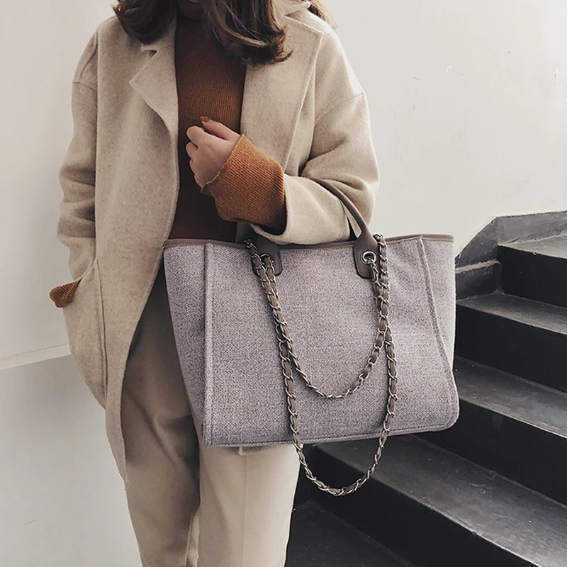 Women Big Wool Handbags Autumn Winter Female Shopping bag designer Luxury Lady Tote Large Capacity Zipper Messenger shoulder bag