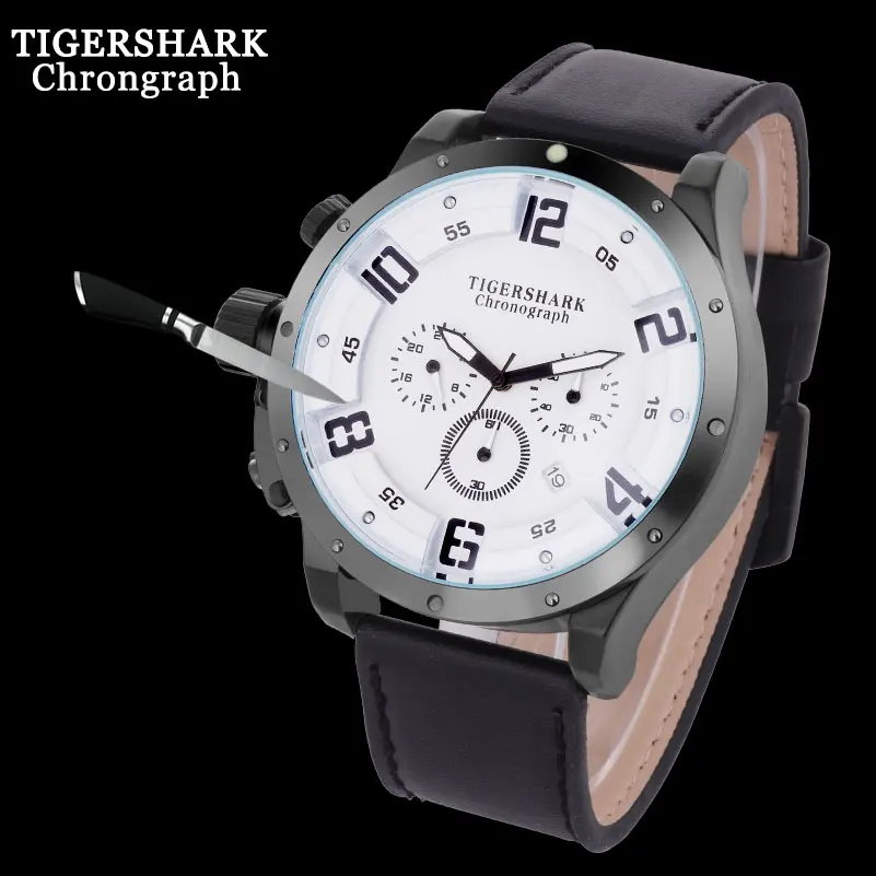 Часы наручные TIGERSHARK Мужские кварцевые спортивные брендовые водонепроницаемые с